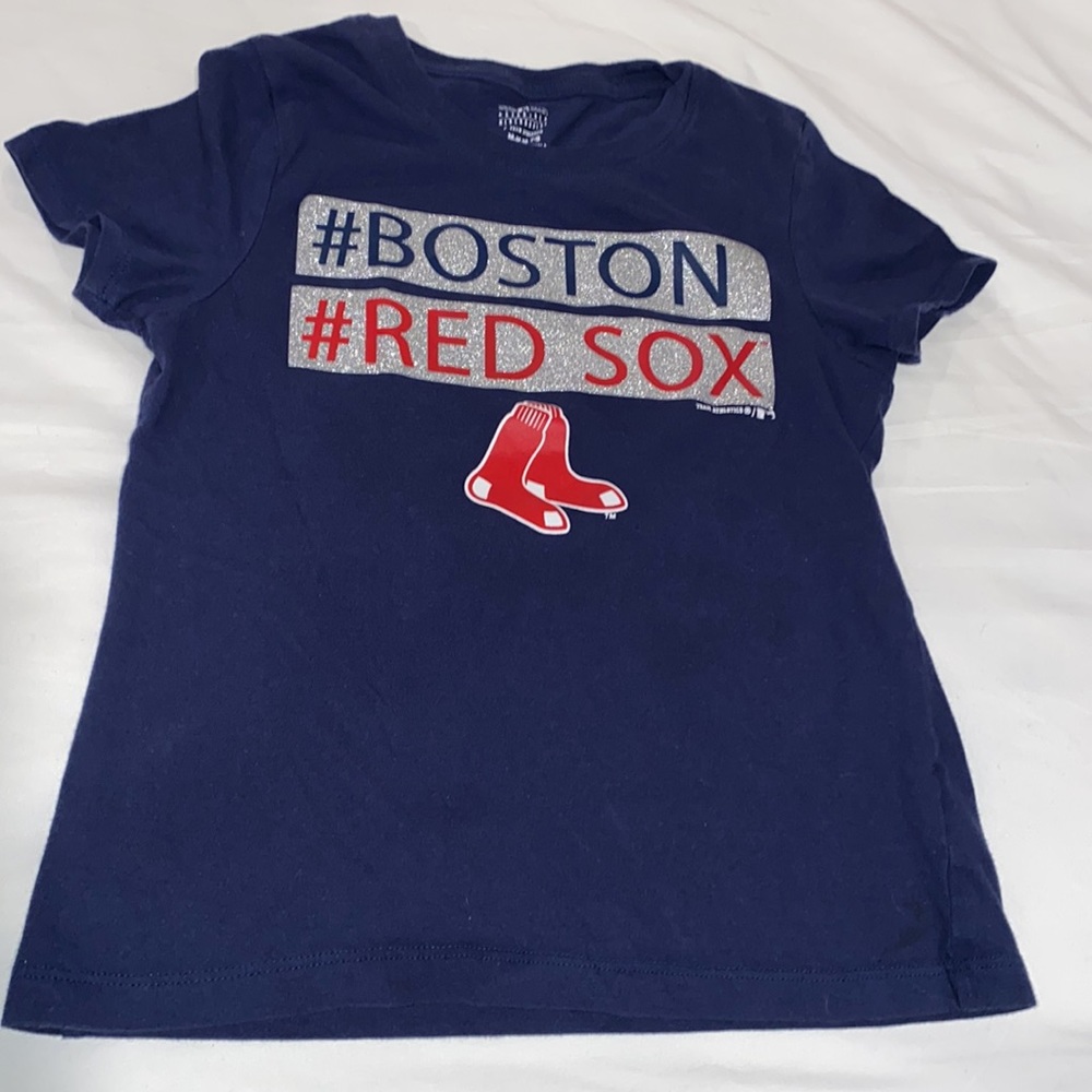 Girls MLB Boston Red Sox Glitter Tee